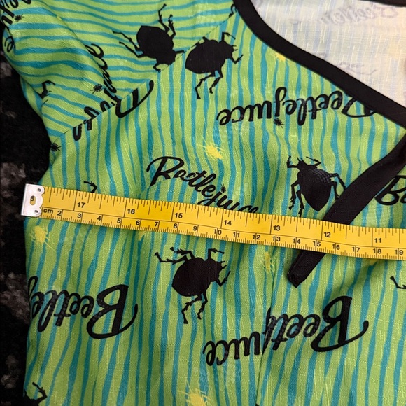 Unique Vintage × Beetlejuice Hannah Green Striped Pinup Dress ( Dress Only ) - Picture 8 of 9